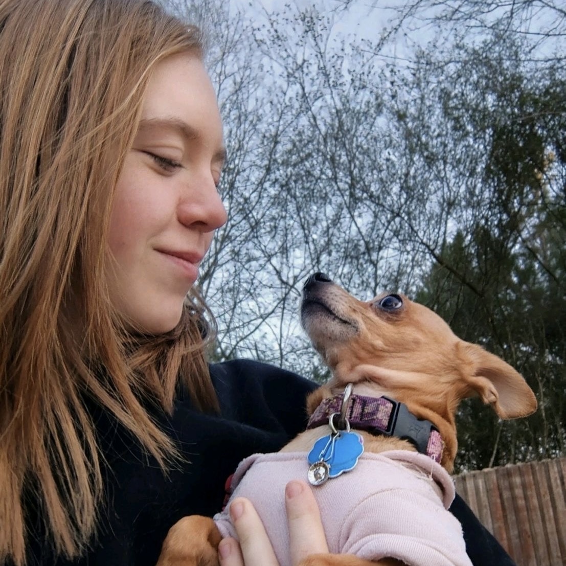 Ashlyn and dog Marcell